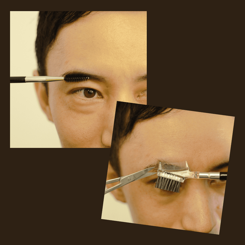 Belviso】メンズ用身だしなみキット(眉整えキット&メイクブラシセット Belviso】メンズ用身だしなみキット(眉整えキット&メイクブラシセット